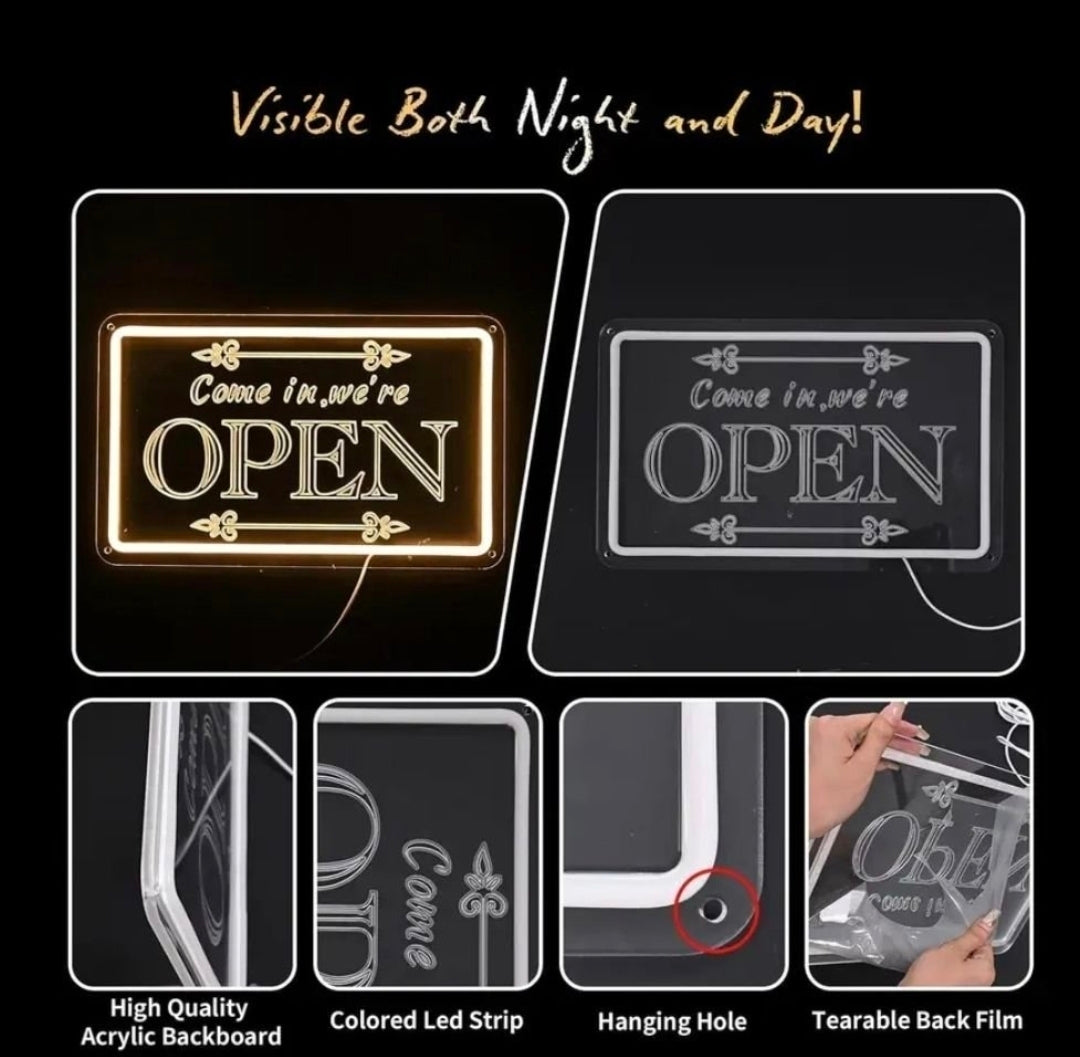 OPEN LED Neonljusskylt