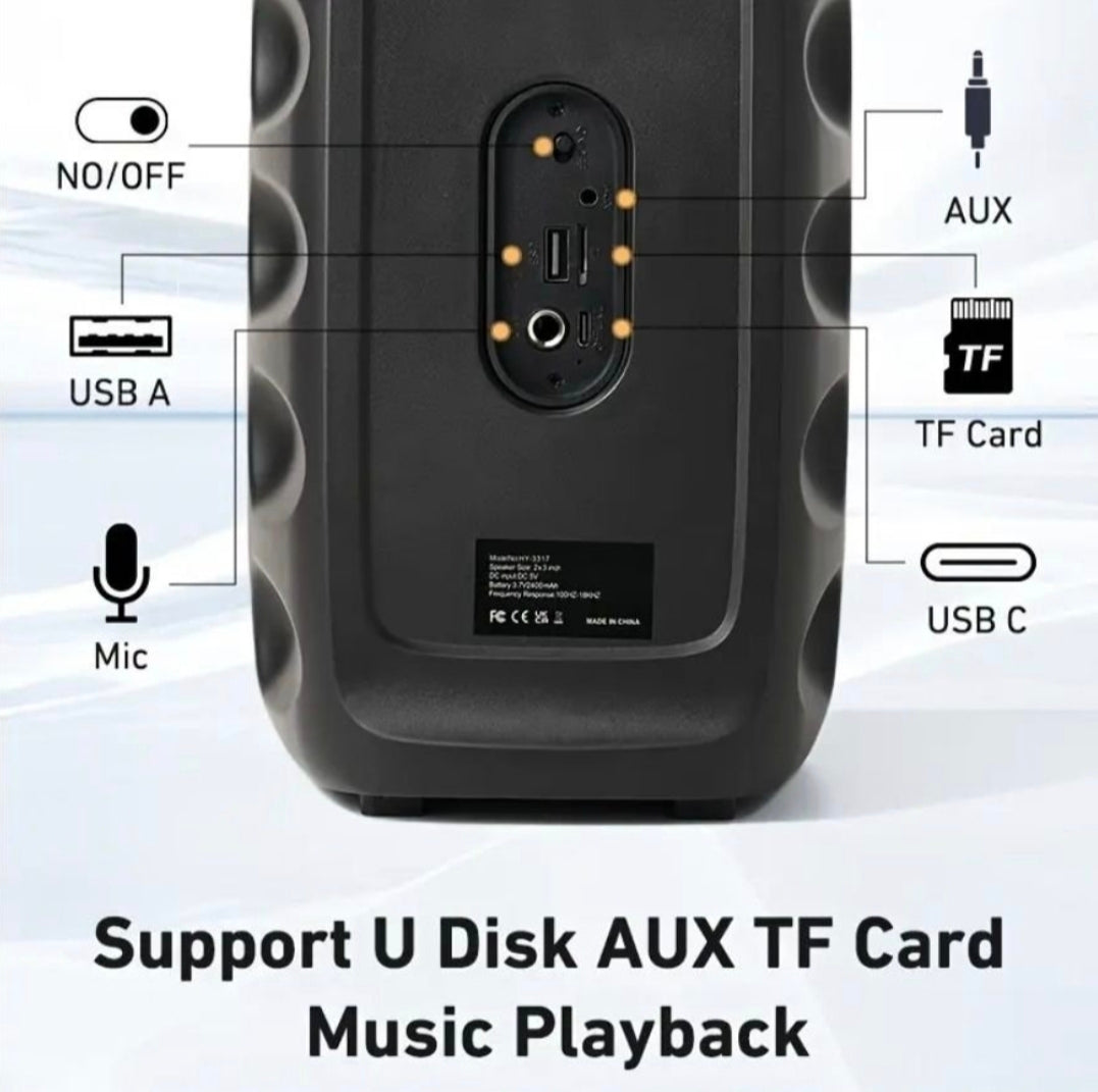 MOKiN 2x10W Trådlös Högtalare med Subwoofer & RGB-Ljus