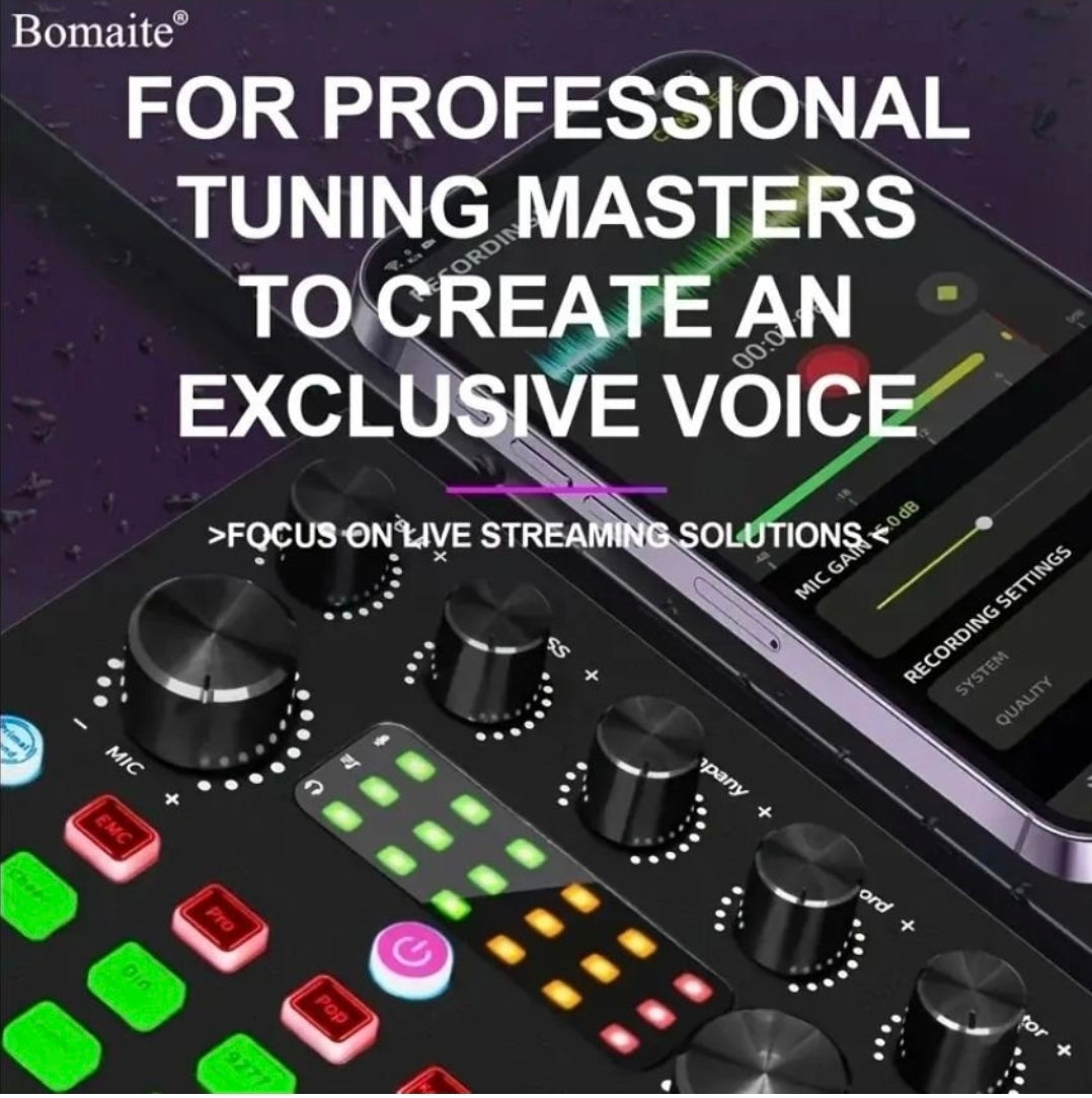 Komplett Podcastutrustningskit – BM800 Mikrofon & V8S Ljudkort