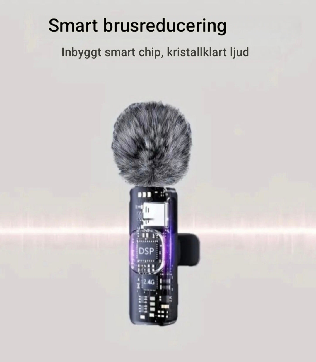 Trådlös Lavaller Mikrofon