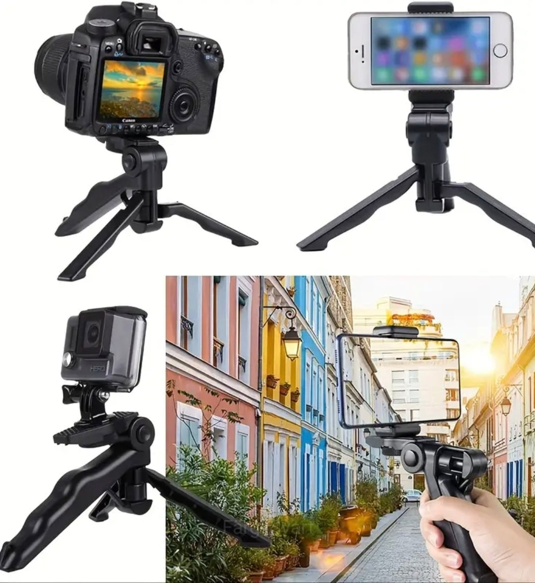 Justerbart Mini Tripod Stativ för Mobil & Kamera