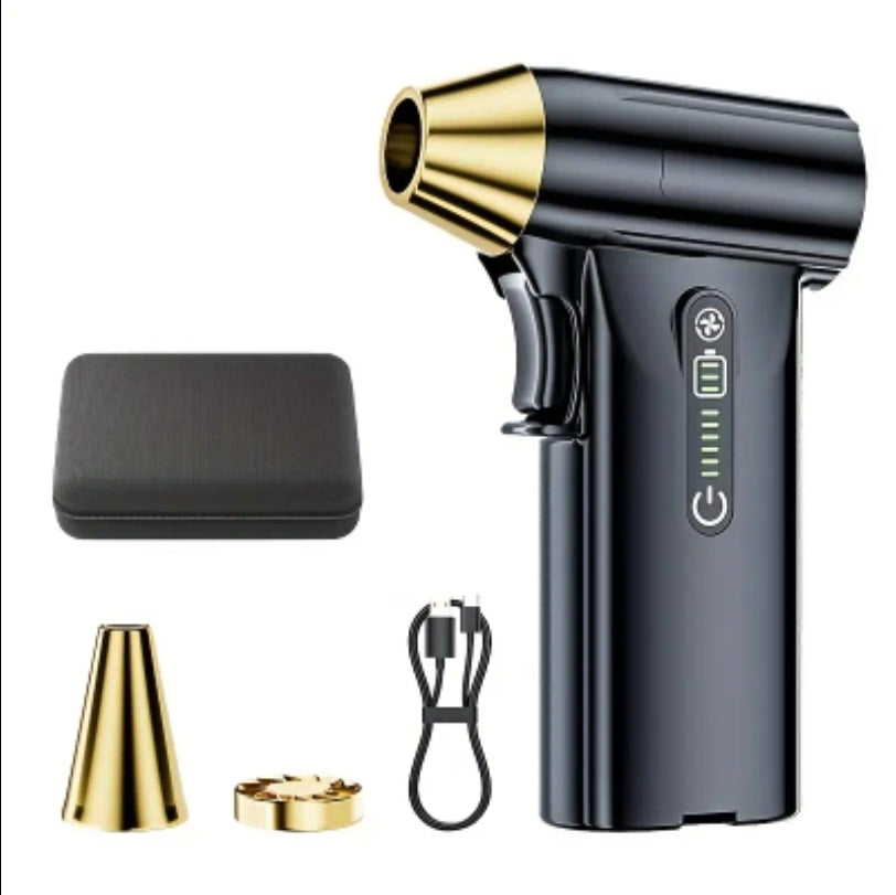 Kompakt Turbofläkt – 130000 RPM & 3 Munstycken | Bärbar Luftblåsare