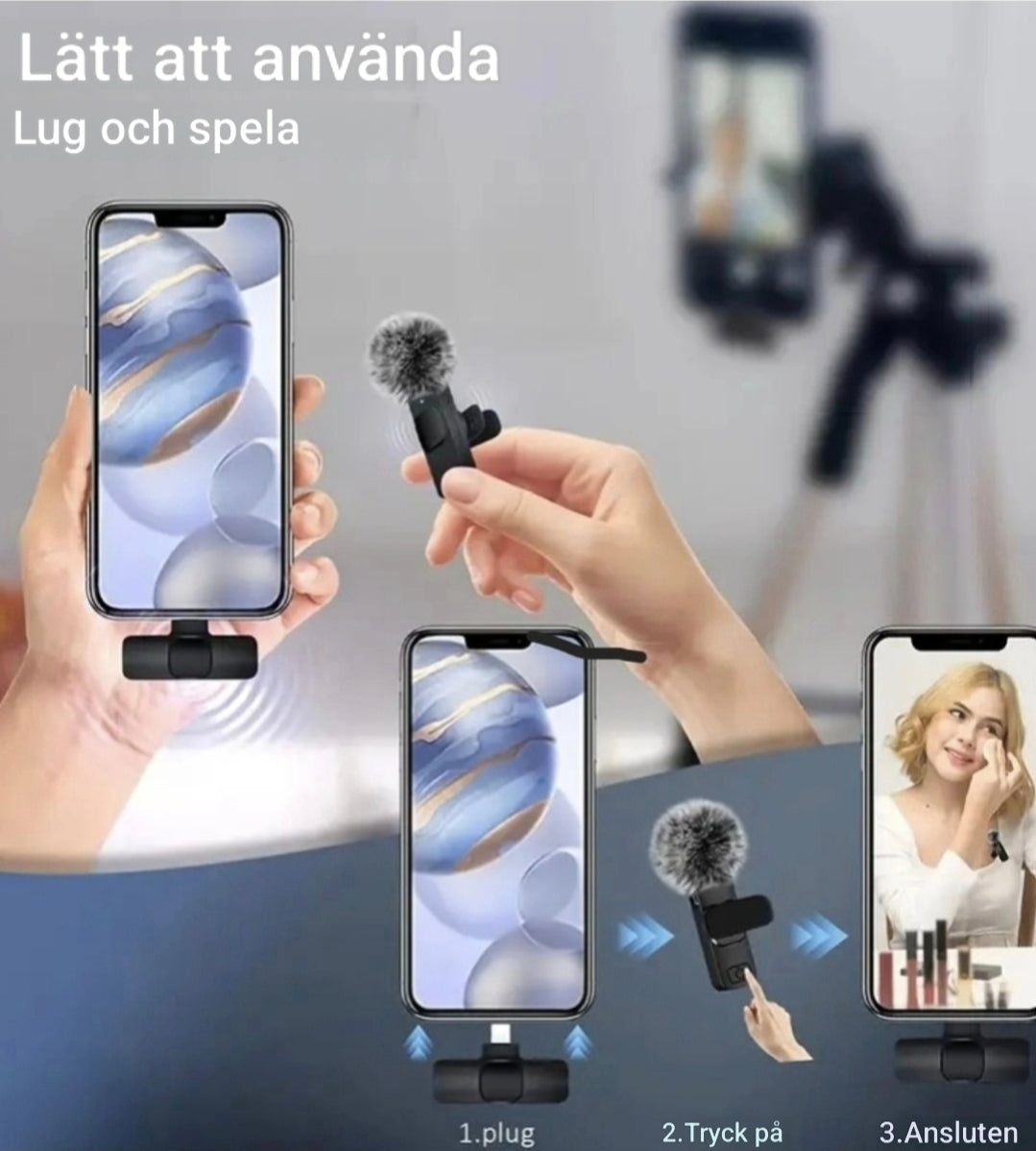 Trådlös Lavaller Mikrofon