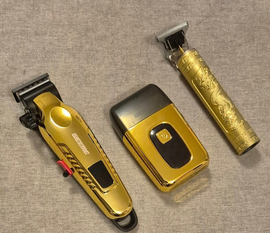 Guld WEEME 3-delars Herrtrimmerkit – Trådlöst & Skarpt Multiverktyg
