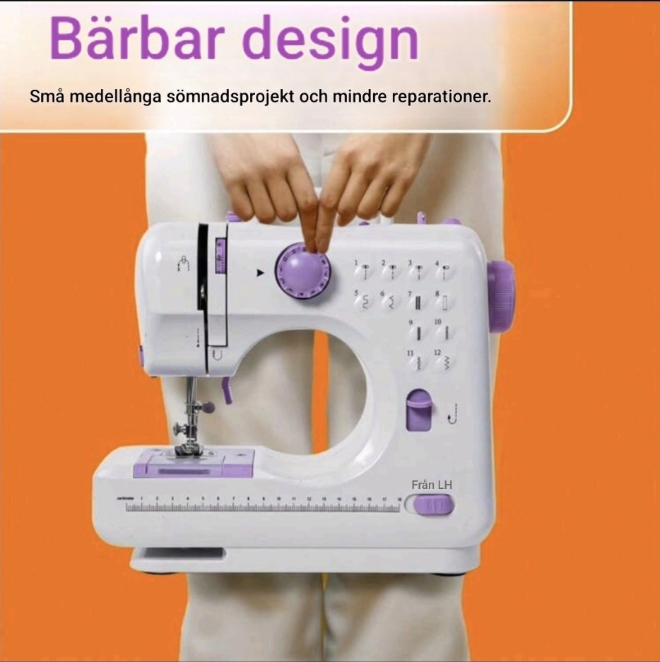 Bärbar Elektrisk Symaskin med 12 Sömmar