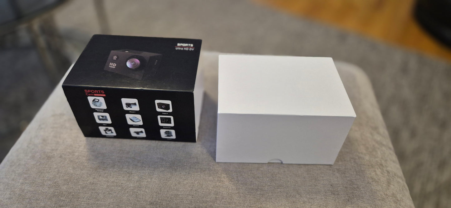 1080P HD champagnefärg actionkamera med Tillbehör – För alla dina äventyr