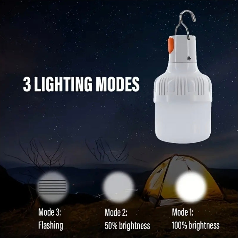 4-pack USB-laddningsbara LED-campinglampor med krok