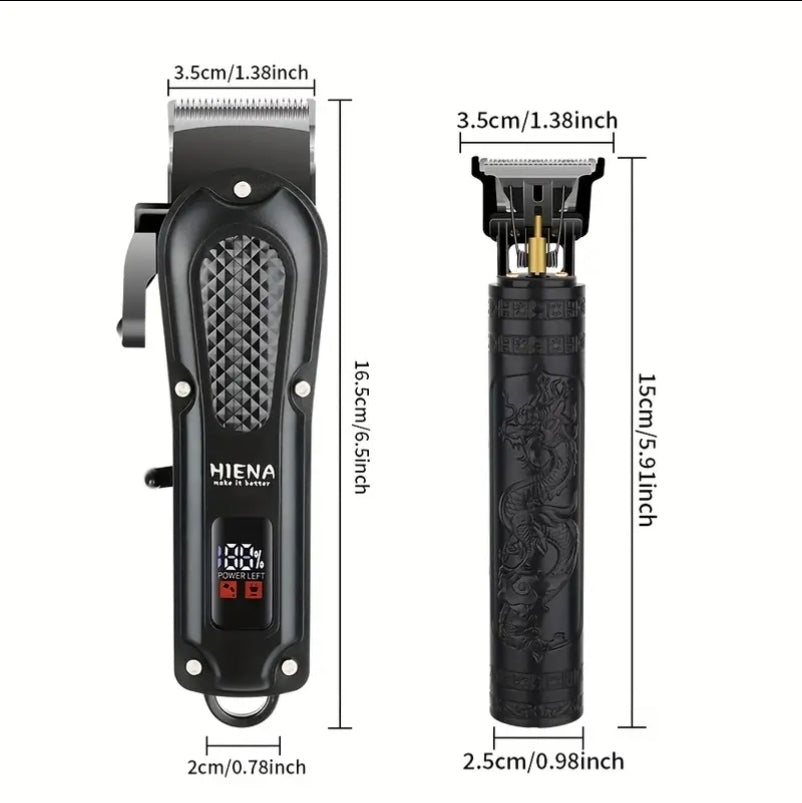 HIENA PRO 2-delars Hårklippare & Skäggtrimmer Set