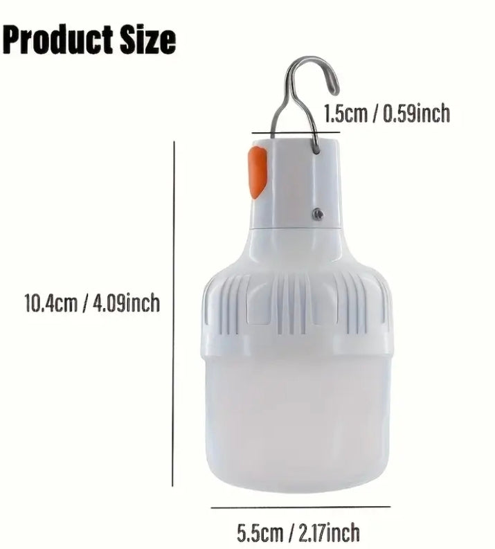 4-pack USB-laddningsbara LED-campinglampor med krok