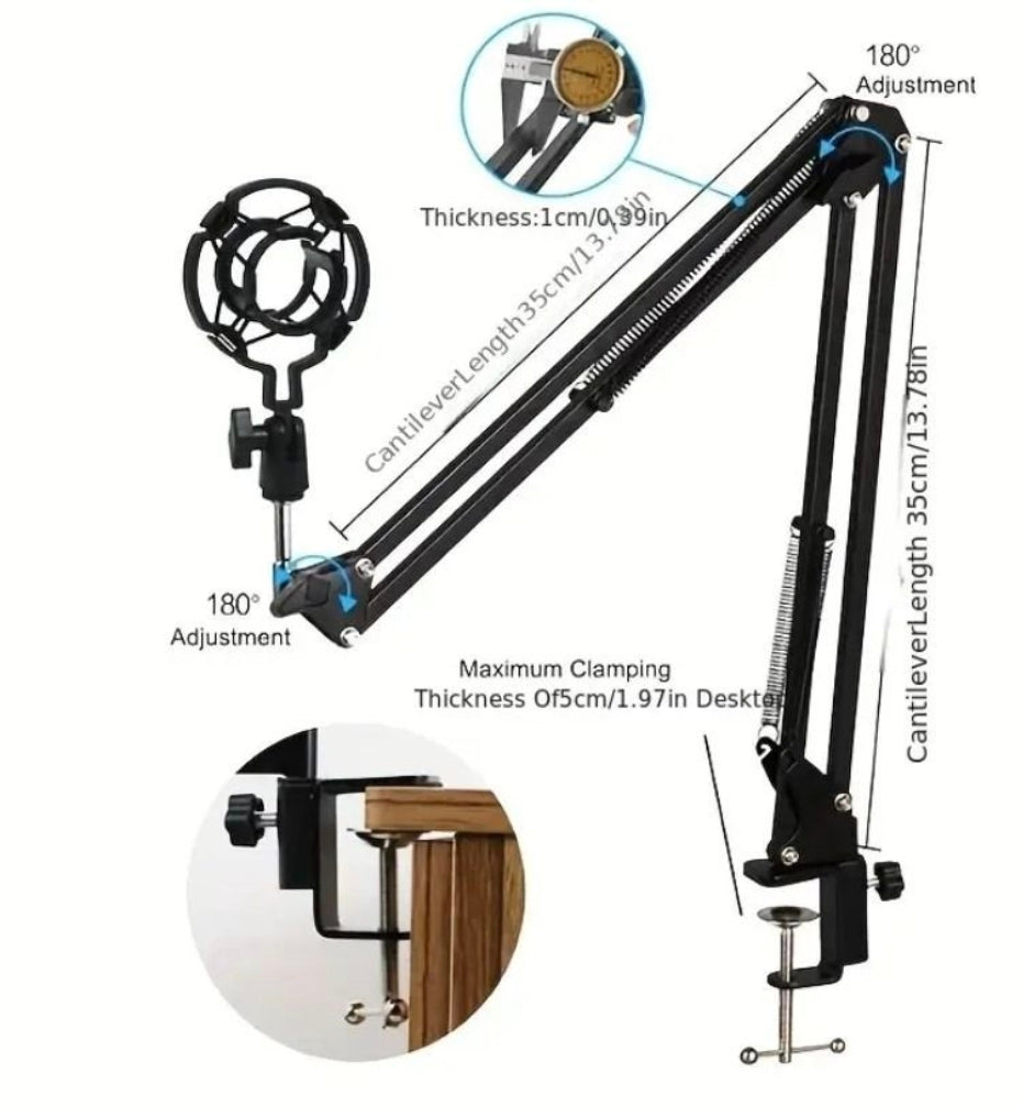 Komplett Podcastutrustningskit – BM800 Mikrofon & V8S Ljudkort