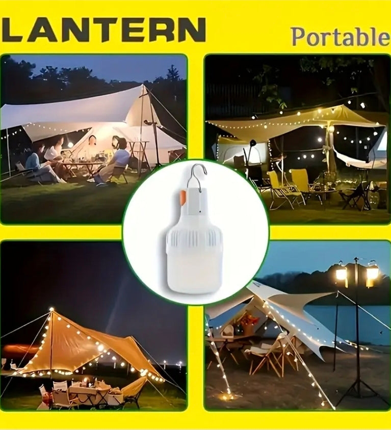 4-pack USB-laddningsbara LED-campinglampor med krok