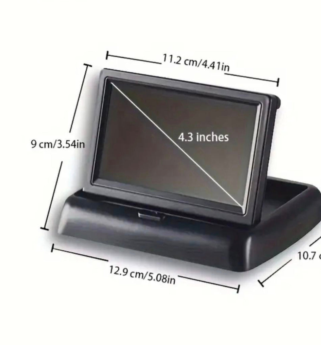 4.3-tums Hopfällbar Skärm + 8-ljuskamera