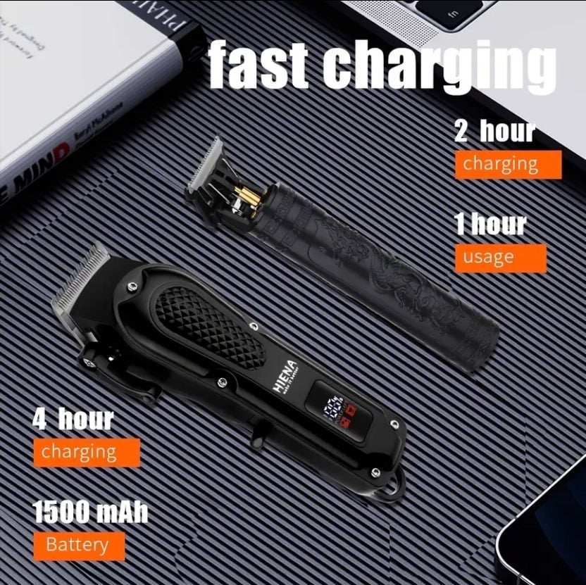 HIENA PRO 2-delars Hårklippare & Skäggtrimmer Set