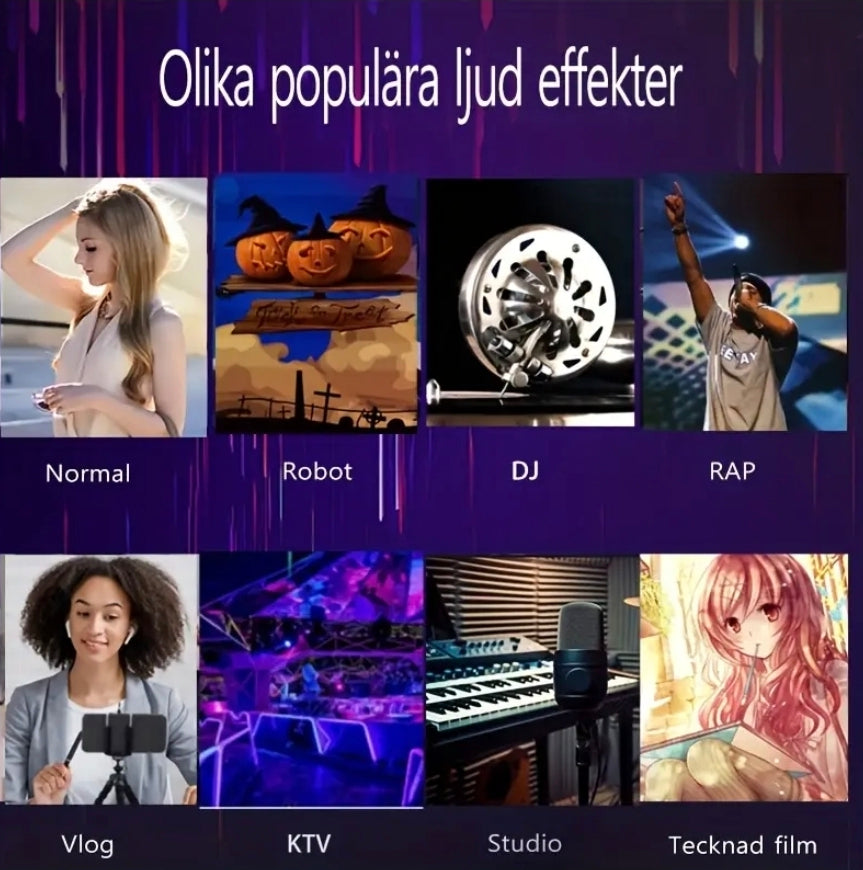 Röstförändrare & Ljudkort i Ett – För Spel, Streaming, Musik & Chatt