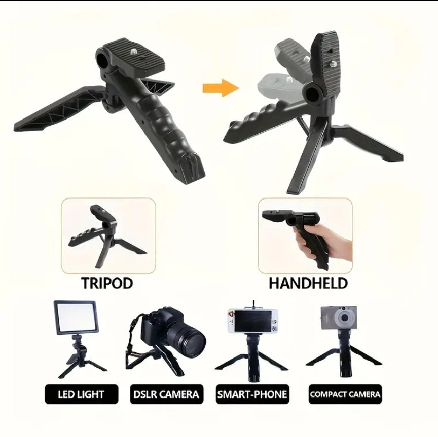 Tripod Vloggkit med Mikrofon & LED-lampa – För iPhone & Android