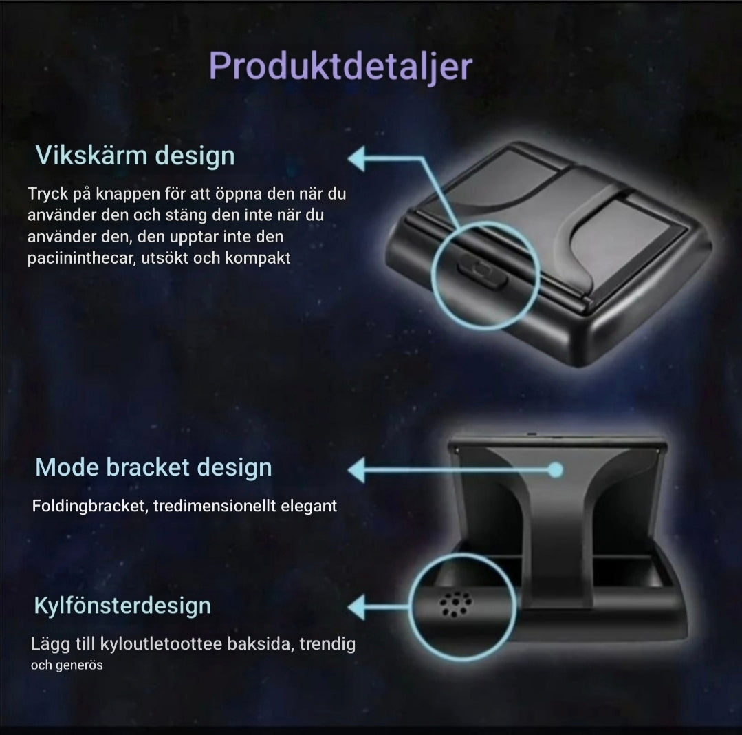 4.3-tums Hopfällbar Skärm + 8-ljuskamera