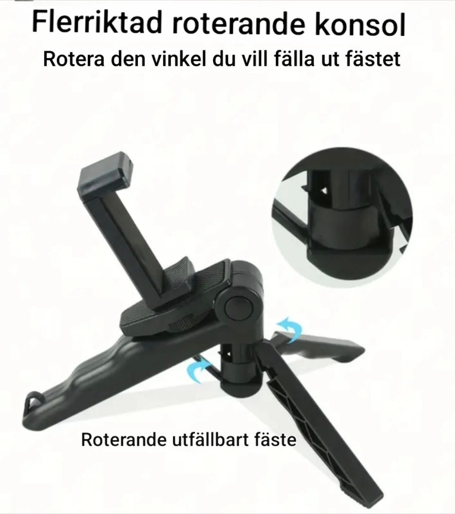 Justerbart Mini Tripod Stativ för Mobil & Kamera
