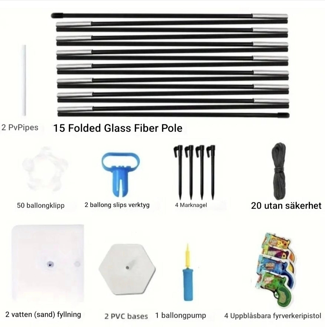 Justerbar ballongbåge kit