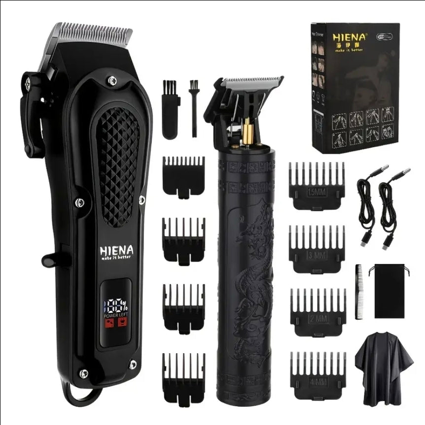 HIENA PRO 2-delars Hårklippare & Skäggtrimmer Set