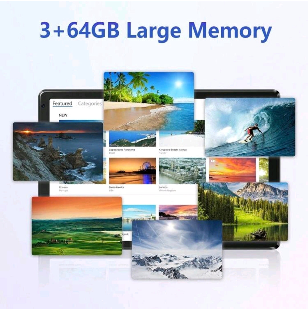 Qetupa 10,1" Z50 Android 14 Surfplatta med plata för simkort