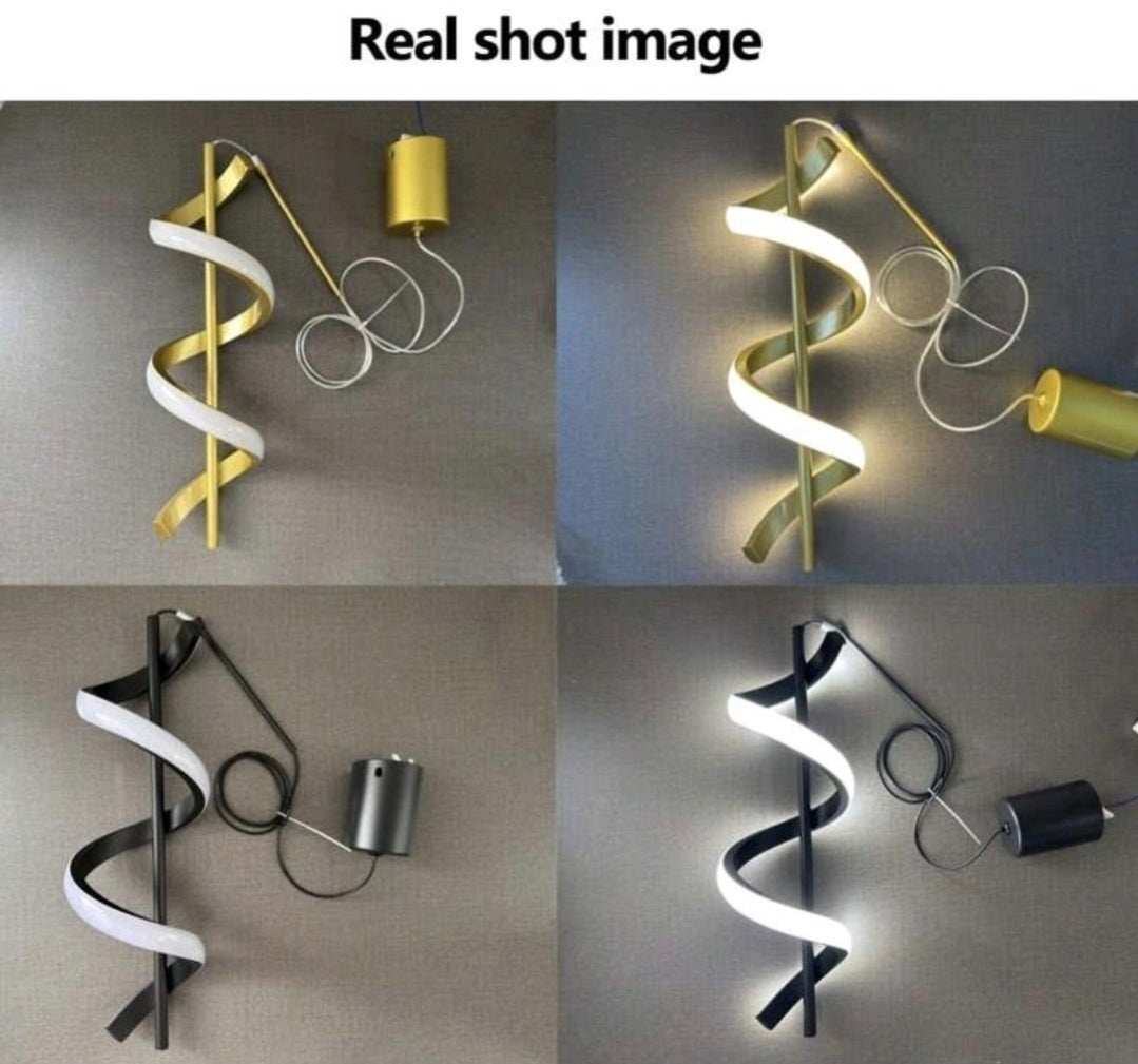 Elegant spiralpendellampa – Skulptural belysning för exklusiva hem