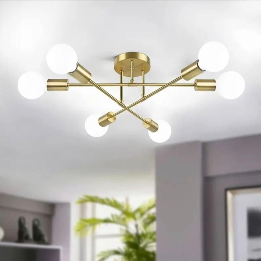 Modern 6-armad Takkrona i Metall