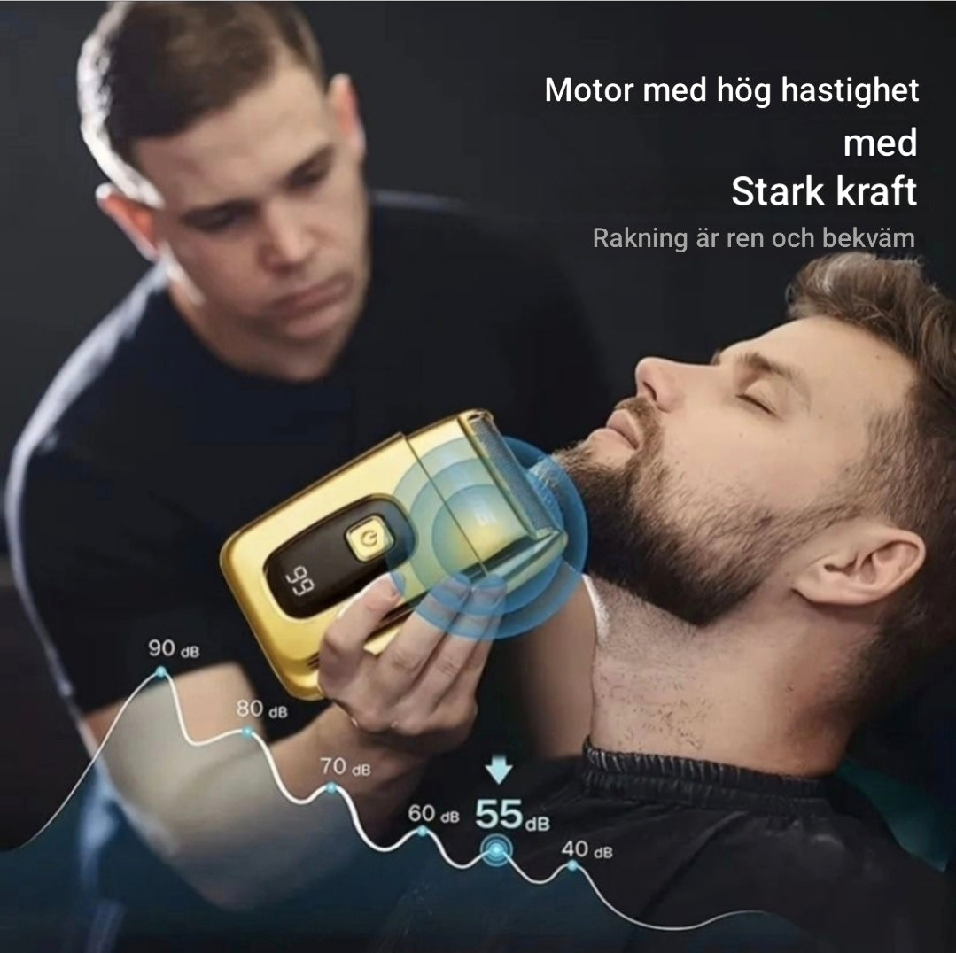 Professionellt hårklippningsset 3-i-1 – Trimmer, detaljtrimmer & rakapparat (guld/svart)